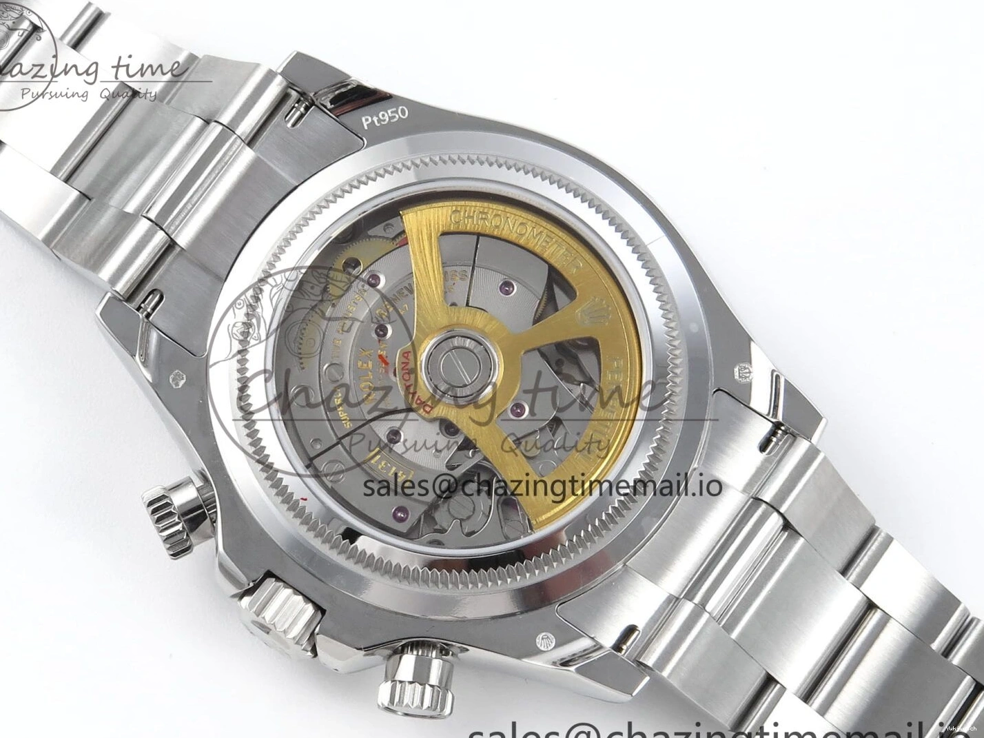 126506 1:1 Edition Ice Best SH4131 Daytona Strap V5 on Blue QF SS Dial Bracelet 0330